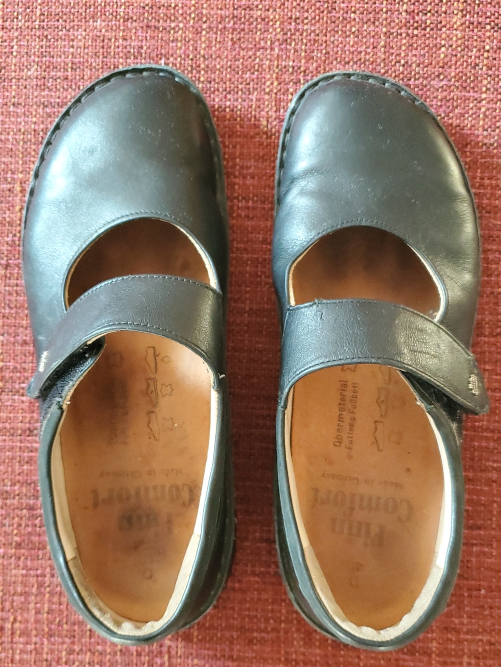 Finn Comfort Size 40 Black Mary Jane Comfort Orthopedic Shoes Academia Classic